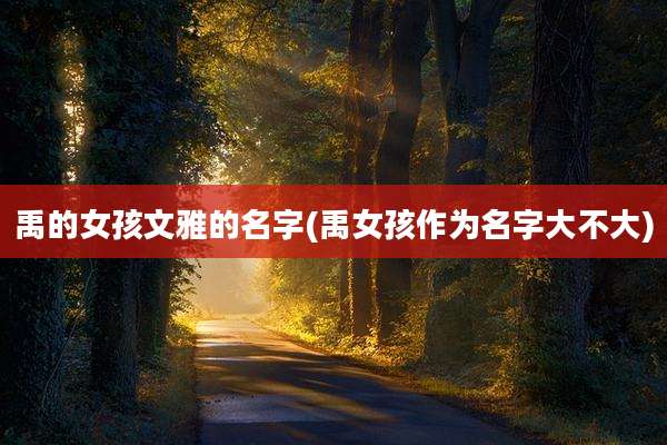 禹的女孩文雅的名字(禹女孩作为名字大不大)