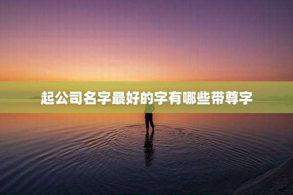 起公司名字最好的字有哪些带尊字