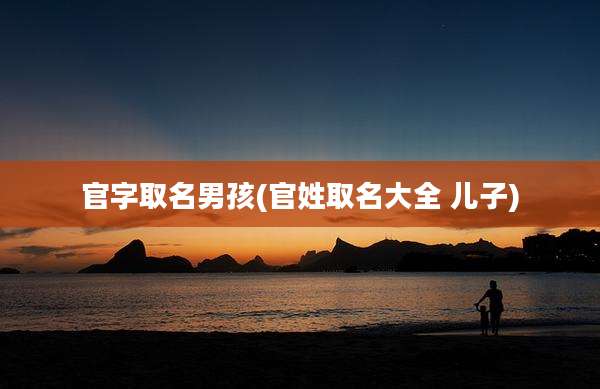 官字取名男孩(官姓取名大全 儿子)