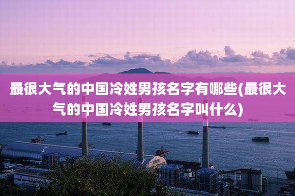 最很大气的中国冷姓男孩名字有哪些(最很大气的中国冷姓男孩名字叫什么)
