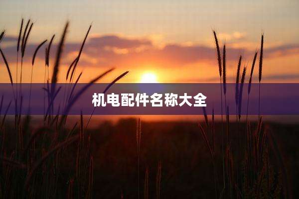 机电配件名称大全