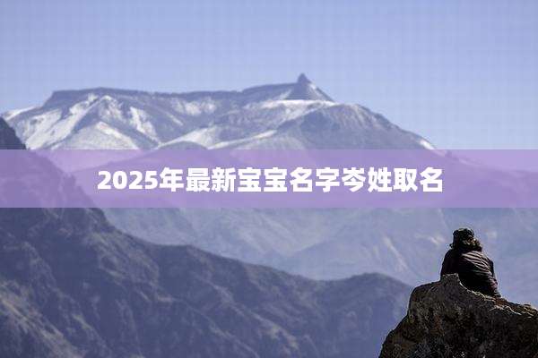 2025年最新宝宝名字岑姓取名