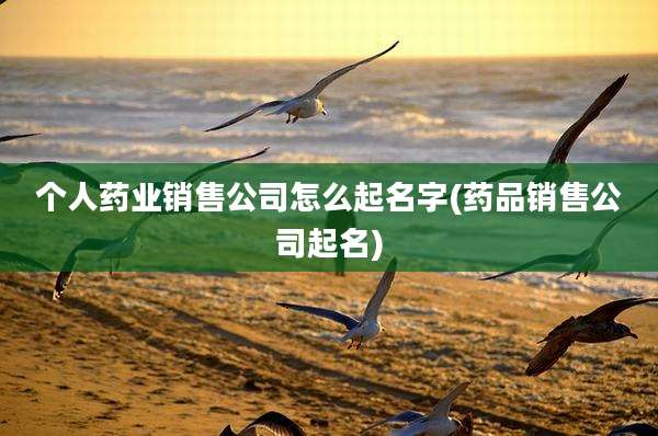 个人药业销售公司怎么起名字(药品销售公司起名)