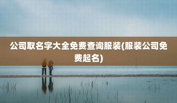 公司取名字大全免费查询服装(服装公司免费起名)