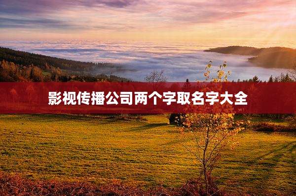 影视传播公司两个字取名字大全