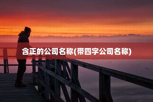 含正的公司名称(带四字公司名称)