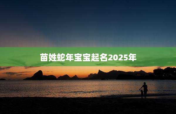 苗姓蛇年宝宝起名2025年