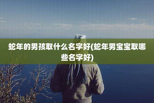蛇年的男孩取什么名字好(蛇年男宝宝取哪些名字好)