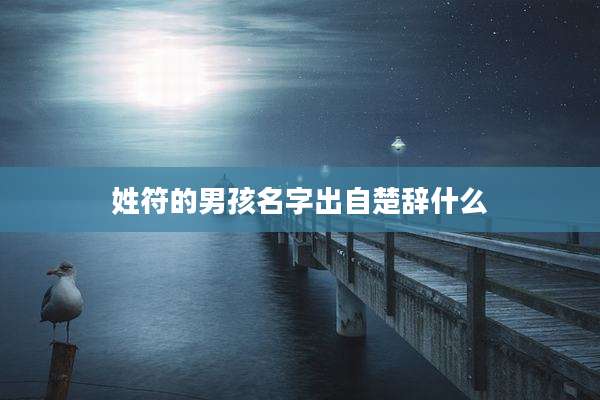姓符的男孩名字出自楚辞什么