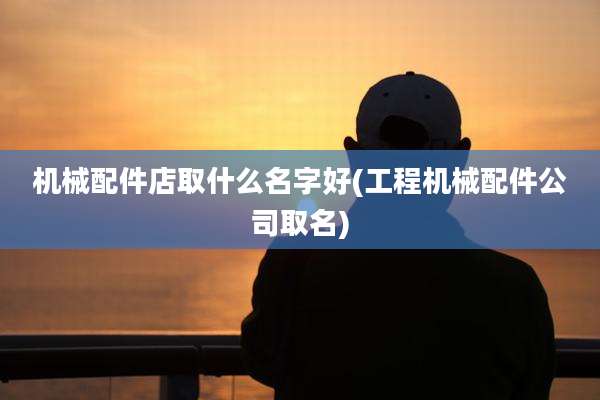 机械配件店取什么名字好(工程机械配件公司取名)