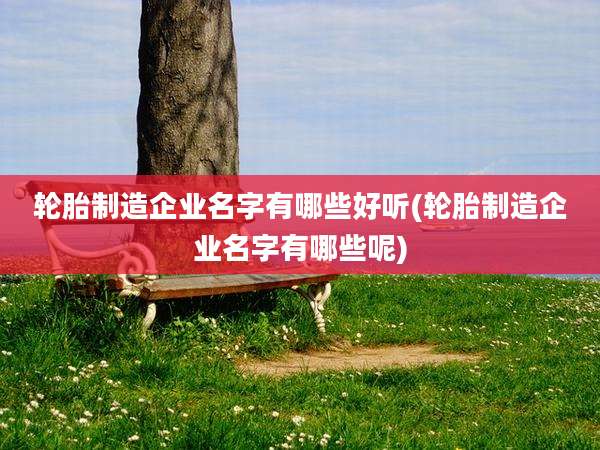 轮胎制造企业名字有哪些好听(轮胎制造企业名字有哪些呢)