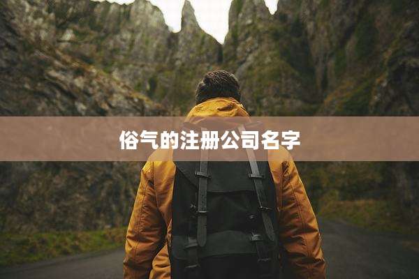 俗气的注册公司名字
