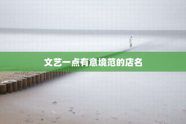 文艺一点有意境范的店名