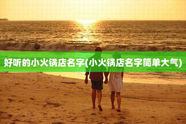 好听的小火锅店名字(小火锅店名字简单大气)