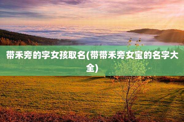 带禾旁的字女孩取名(带带禾旁女宝的名字大全)
