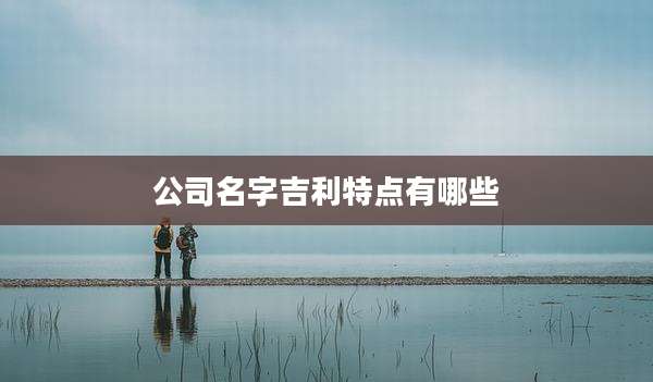 公司名字吉利特点有哪些