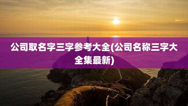 公司取名字三字参考大全(公司名称三字大全集最新)