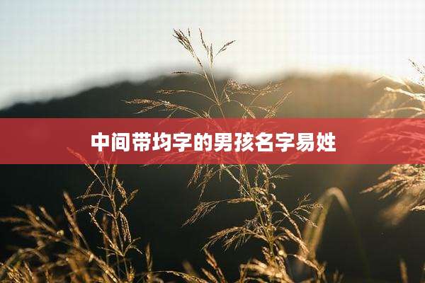 中间带均字的男孩名字易姓