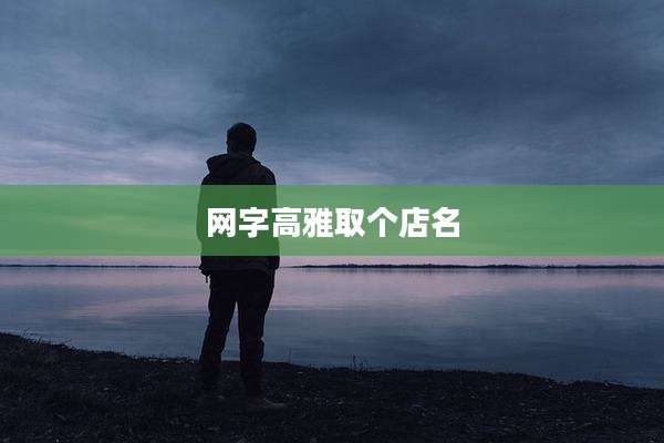 网字高雅取个店名