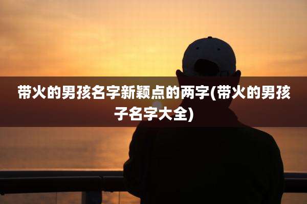 带火的男孩名字新颖点的两字(带火的男孩子名字大全)