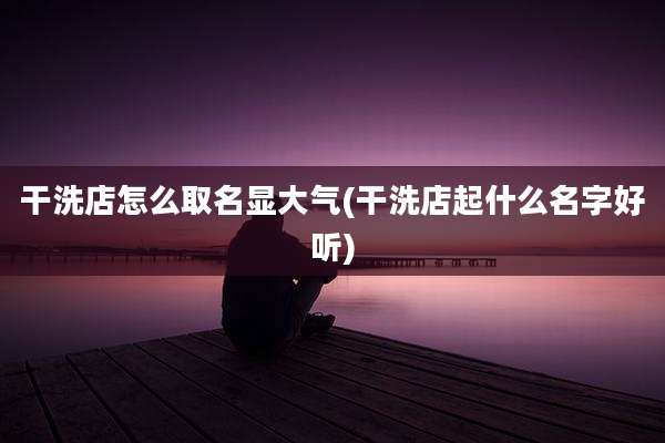 干洗店怎么取名显大气(干洗店起什么名字好听)