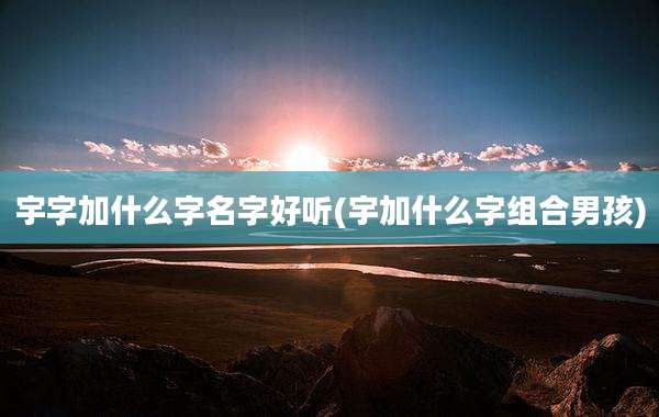 宇字加什么字名字好听(宇加什么字组合男孩)