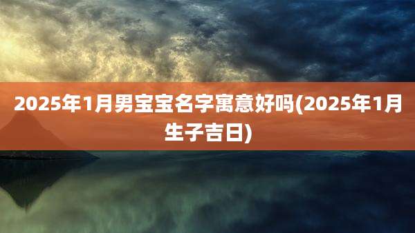 2025年1月男宝宝名字寓意好吗(2025年1月生子吉日)