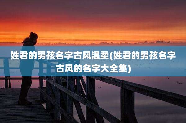 姓君的男孩名字古风温柔(姓君的男孩名字古风的名字大全集)