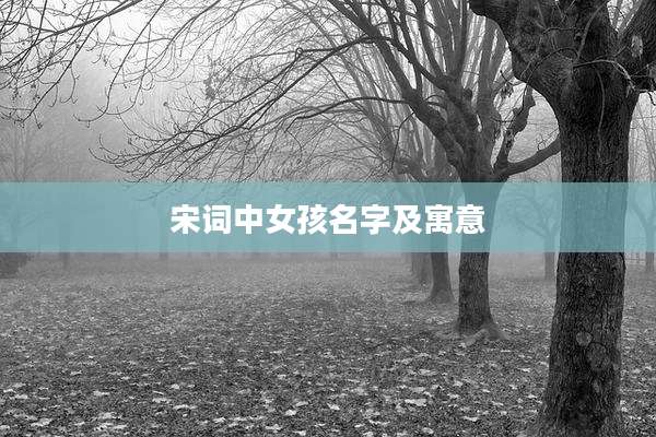 宋词中女孩名字及寓意