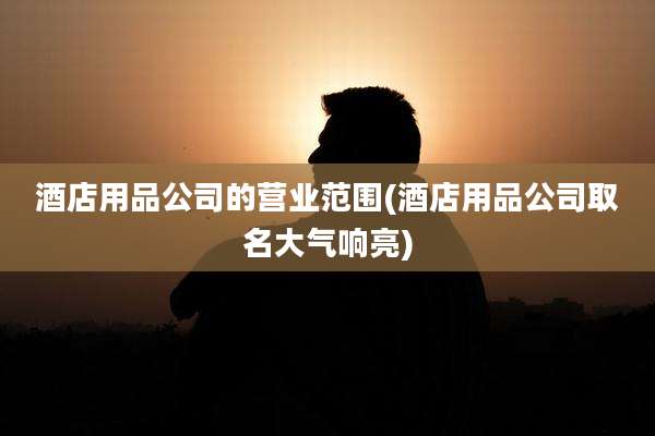 酒店用品公司的营业范围(酒店用品公司取名大气响亮)