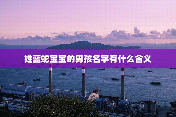 姓蓝蛇宝宝的男孩名字有什么含义