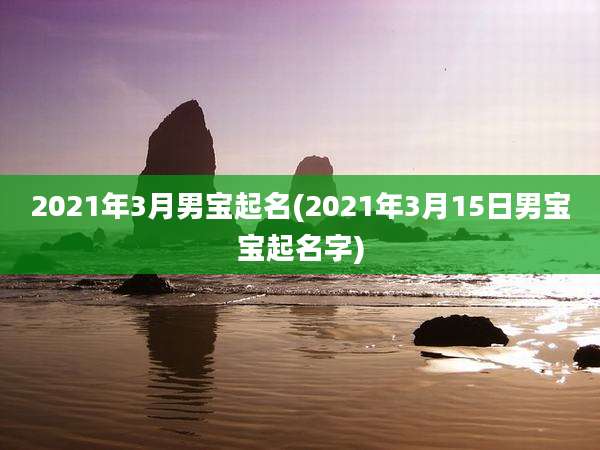 2021年3月男宝起名(2021年3月15日男宝宝起名字)