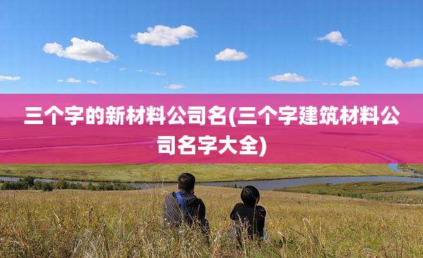 三个字的新材料公司名(三个字建筑材料公司名字大全)