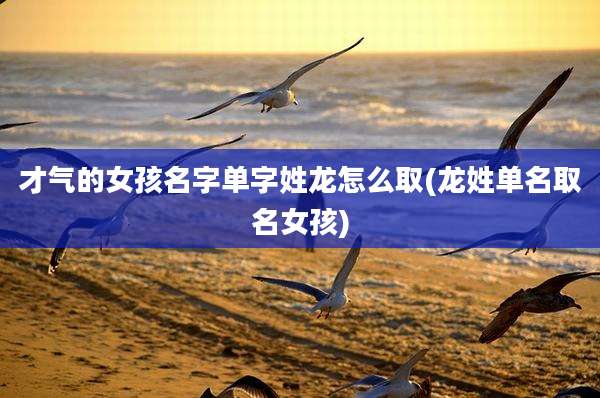 才气的女孩名字单字姓龙怎么取(龙姓单名取名女孩)
