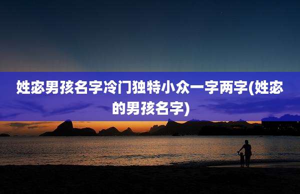 姓宓男孩名字冷门独特小众一字两字(姓宓的男孩名字)
