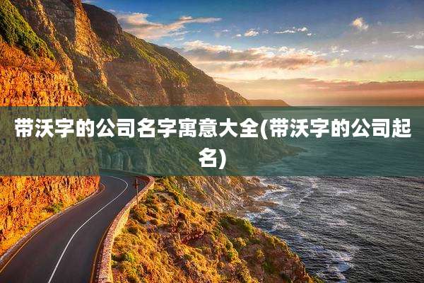 带沃字的公司名字寓意大全(带沃字的公司起名)