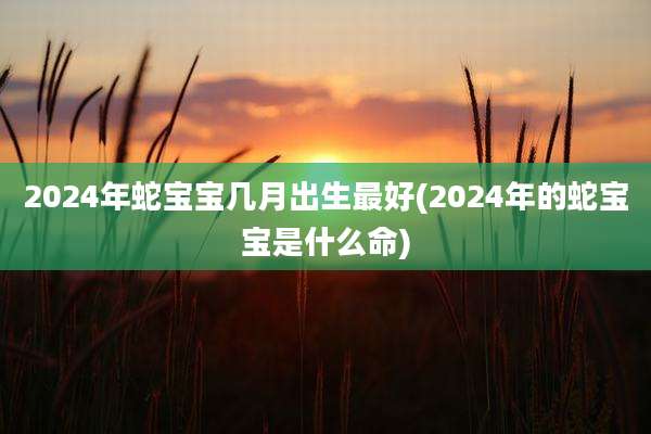 2024年蛇宝宝几月出生最好(2024年的蛇宝宝是什么命)