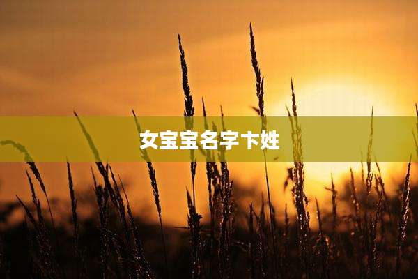 女宝宝名字卞姓