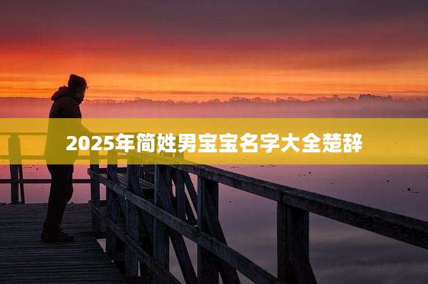 2025年简姓男宝宝名字大全楚辞
