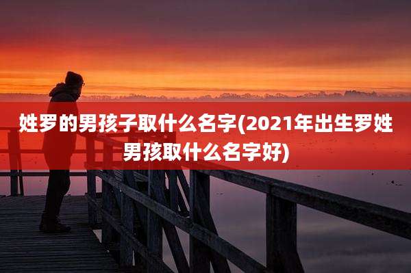姓罗的男孩子取什么名字(2021年出生罗姓男孩取什么名字好)