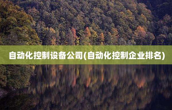 自动化控制设备公司(自动化控制企业排名)