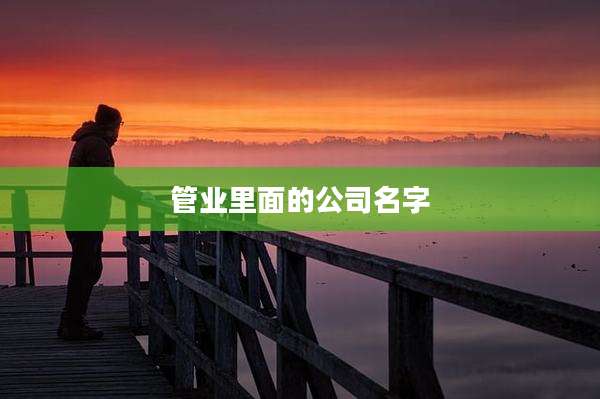 管业里面的公司名字