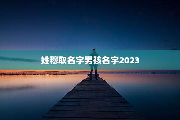 姓穆取名字男孩名字2023