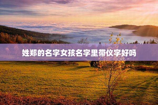 姓郑的名字女孩名字里带仪字好吗