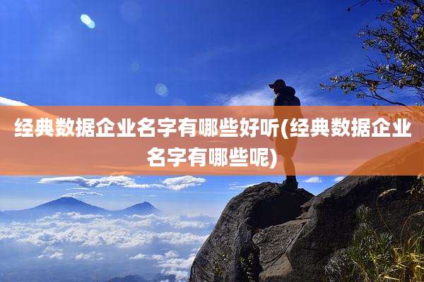 经典数据企业名字有哪些好听(经典数据企业名字有哪些呢)