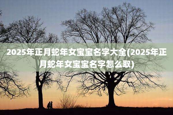 2025年正月蛇年女宝宝名字大全(2025年正月蛇年女宝宝名字怎么取)