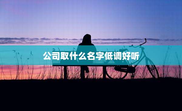 公司取什么名字低调好听