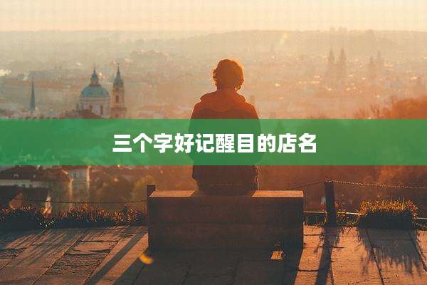 三个字好记醒目的店名