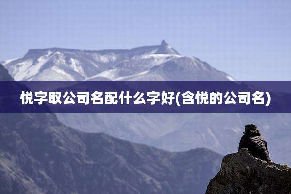 悦字取公司名配什么字好(含悦的公司名)