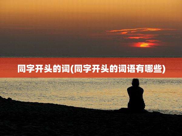 同字开头的词(同字开头的词语有哪些)